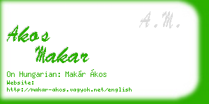 akos makar business card